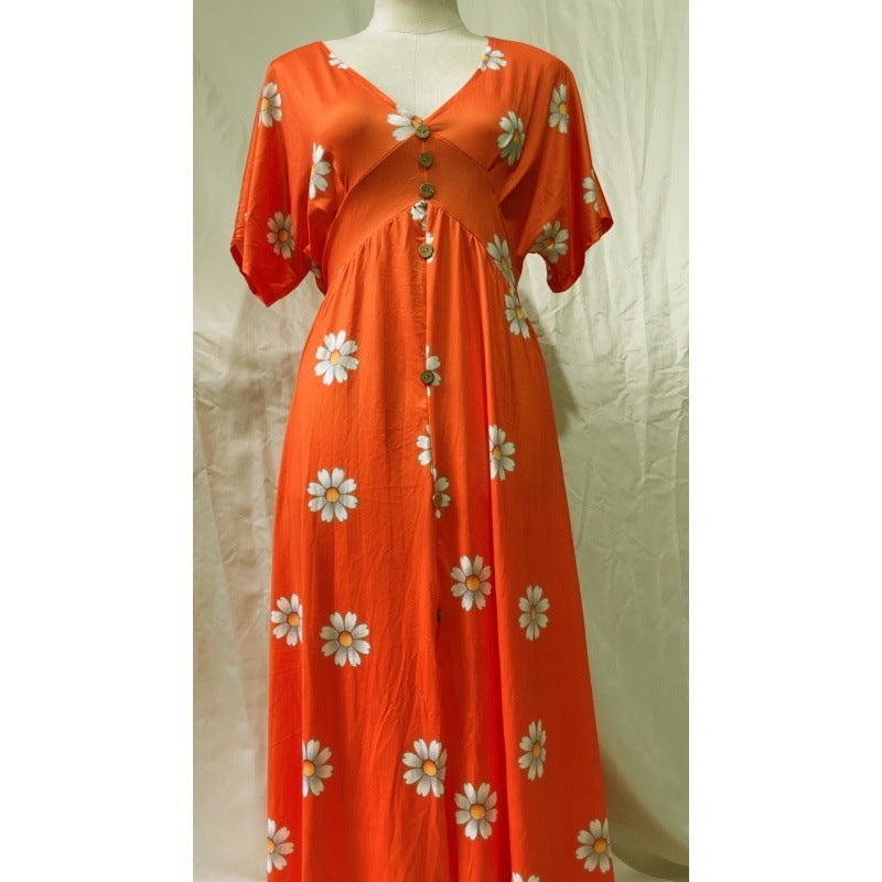 Plant Flower Mid-length Dress Female