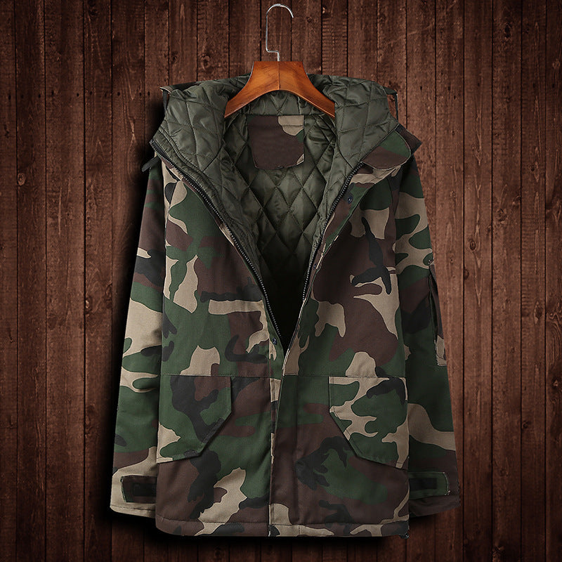 Winter camouflage cotton jacket men