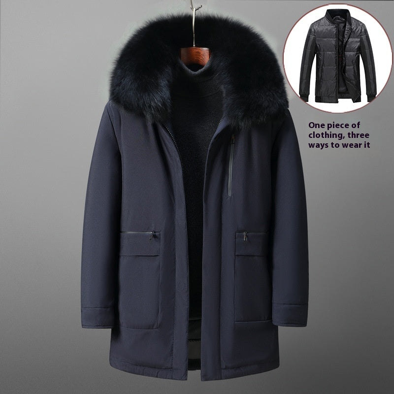 Men's Down Jacket Men's Mid-length Coat