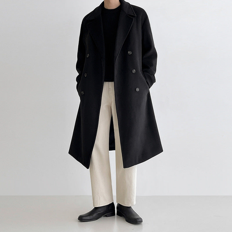 Woolen Coat Men's Mid-length Autumn And Winter Korean Style