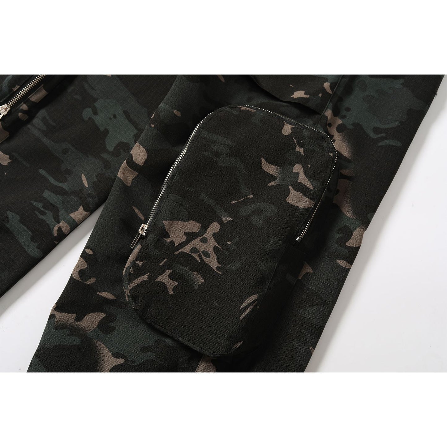 New American Jungle Camouflage Amekaji Multi-pocket Design Casual Wide-leg Workwear Trousers