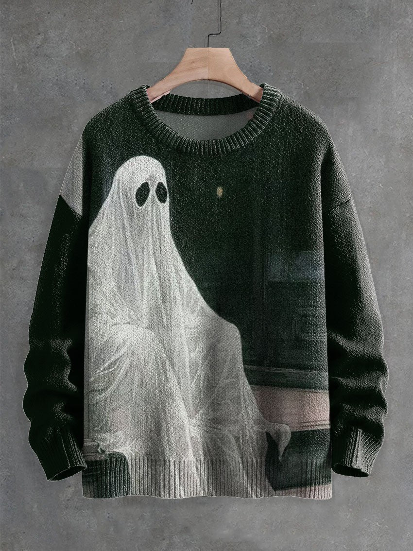 Halloween Ghost Pattern Horror Printed Sweater