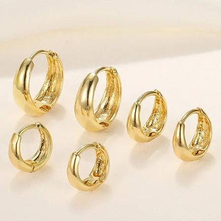 Exaggerated And Personalized Gold Earrings Simple Vintage Circle Earrings Suit 3 Pieces