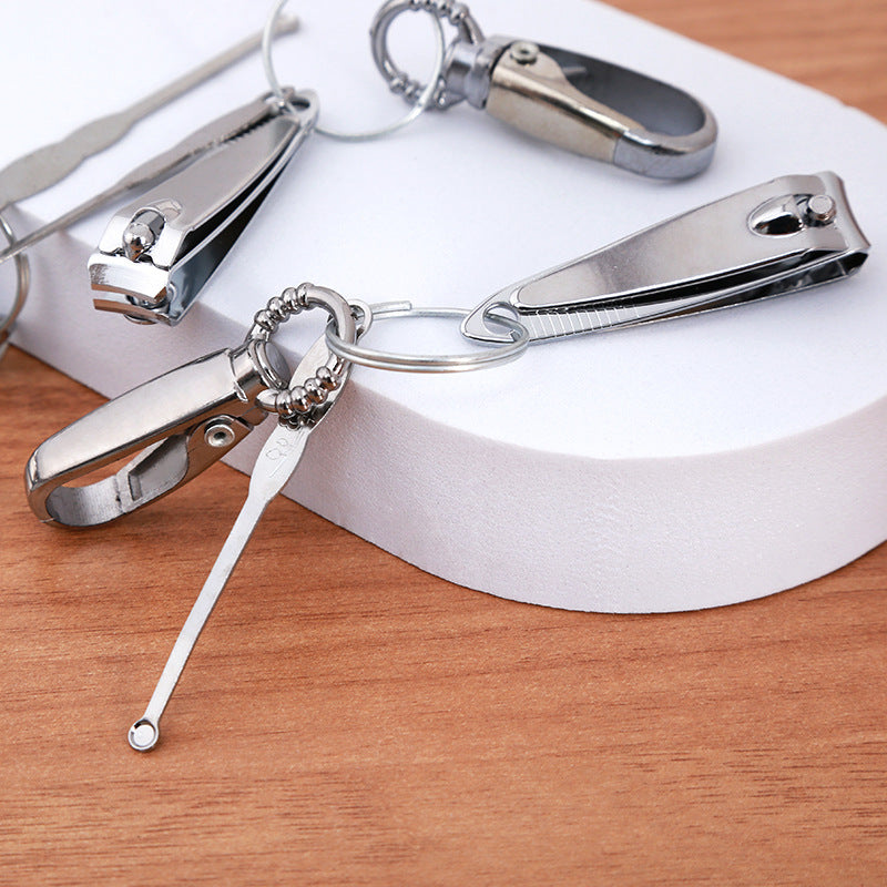 Keychain With Nail Scissors Ear Pick Pant Belt Pendant