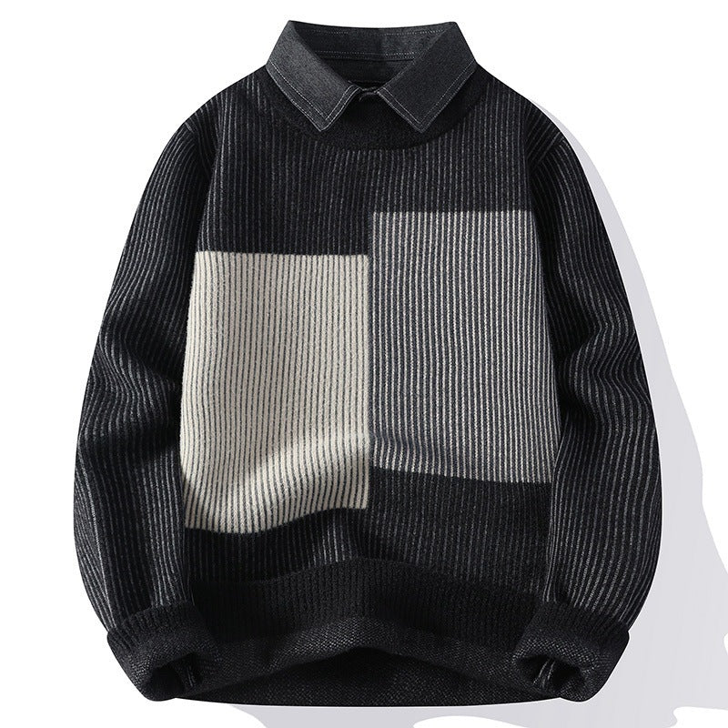 Fall Winter Fashion Loose Thickening Keep Warm Sweater Men