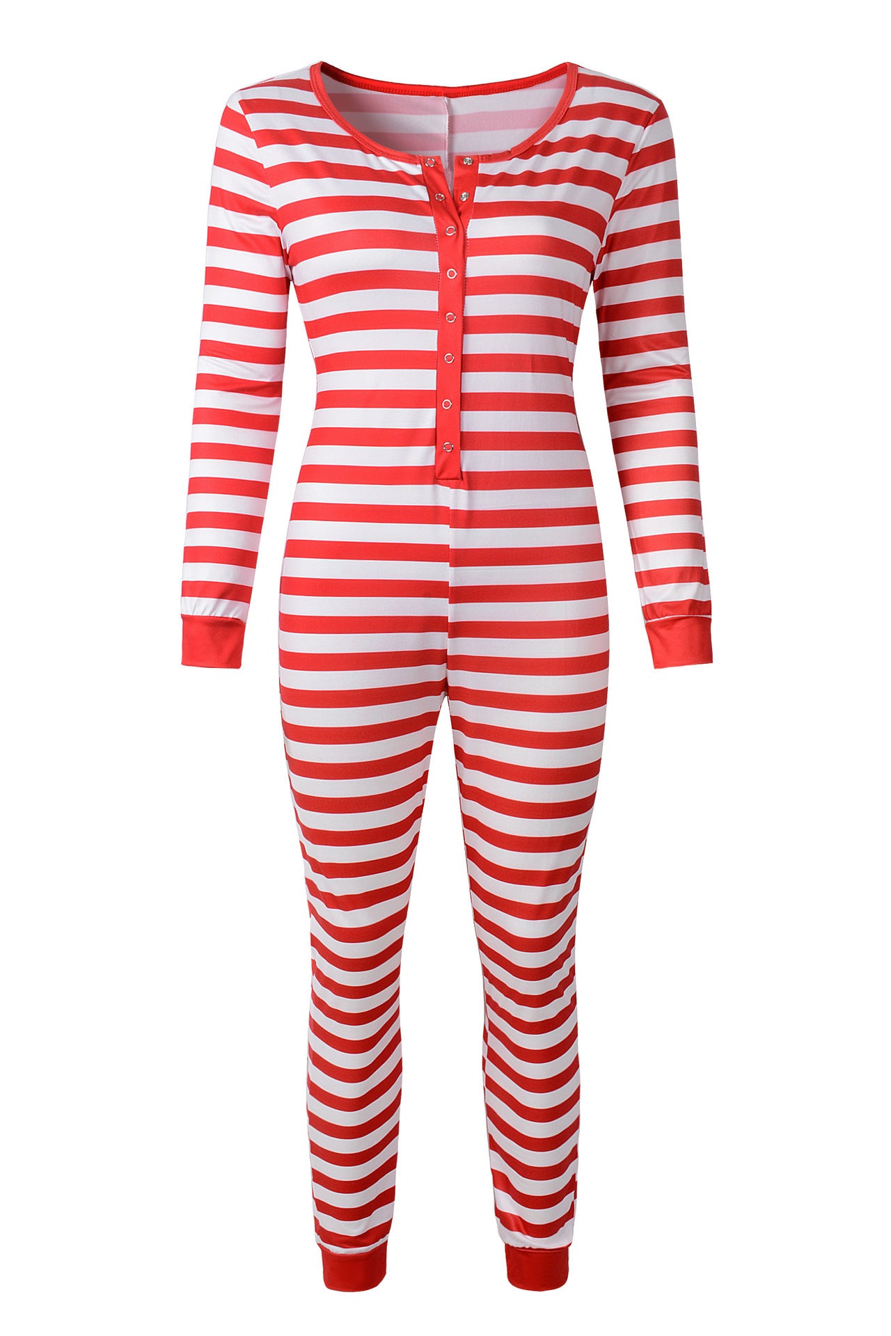 New Autumn And Winter Christmas Home Printing Long Sleeve Jumpsuit