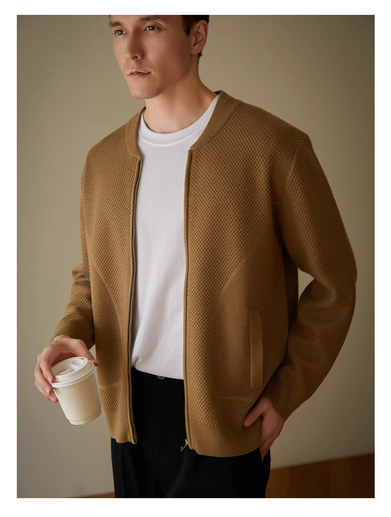 Men's Loose Casual Wool Knit Cardigan Jacket