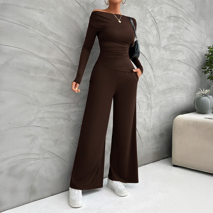 Women's Clothing Fashionable Fitted Long Sleeve Top Suit