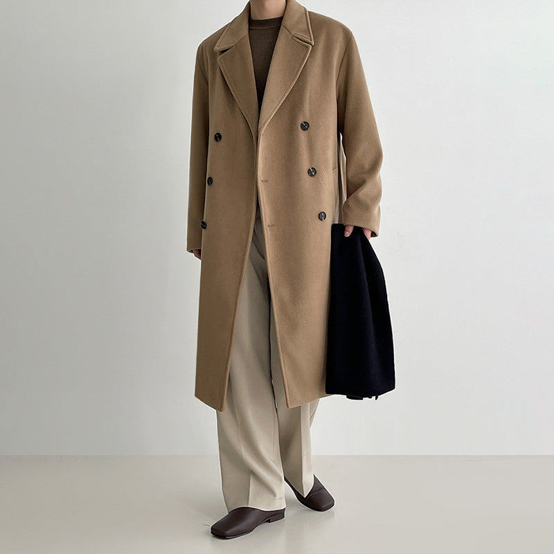 Woolen Coat Men's Mid-length Autumn And Winter Korean Style