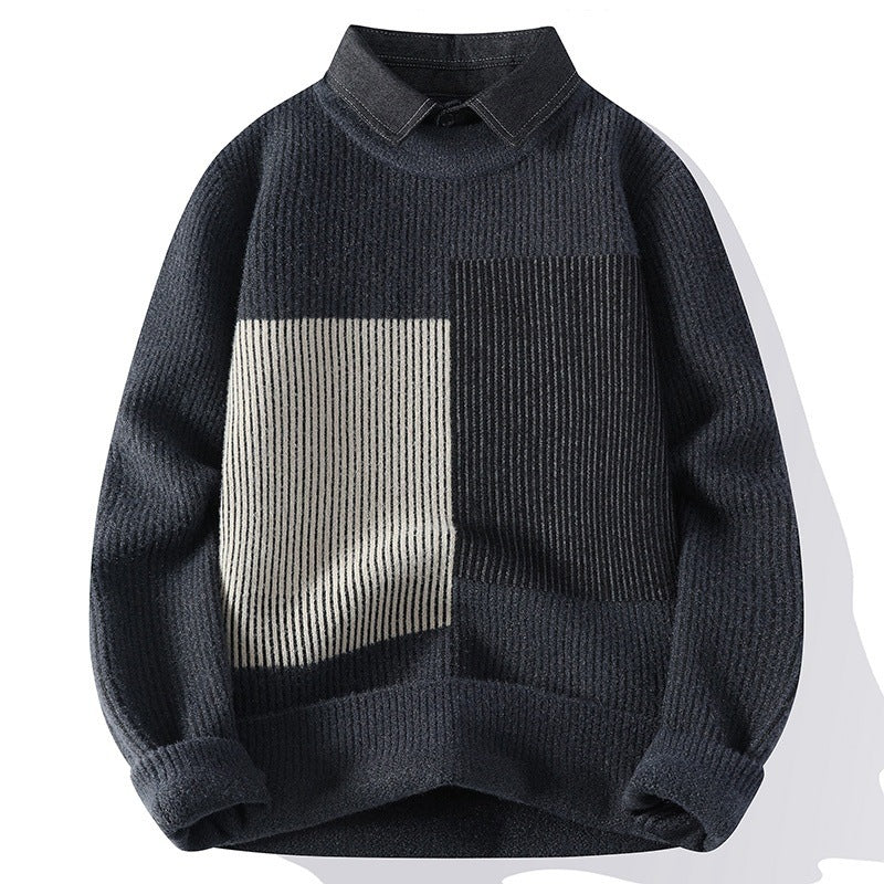 Fall Winter Fashion Loose Thickening Keep Warm Sweater Men