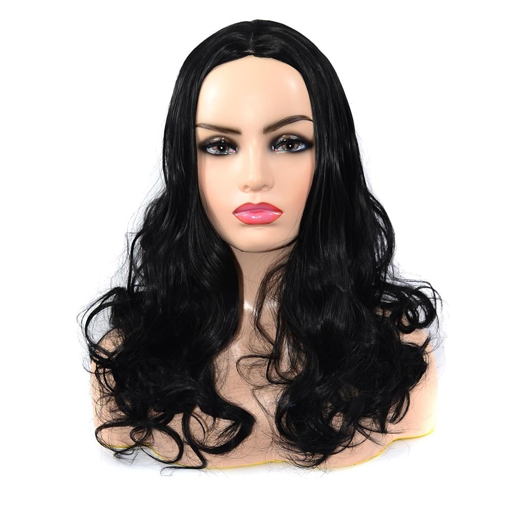 Wig Female Middle Point Big Wavy Long Curly Hair Headgear