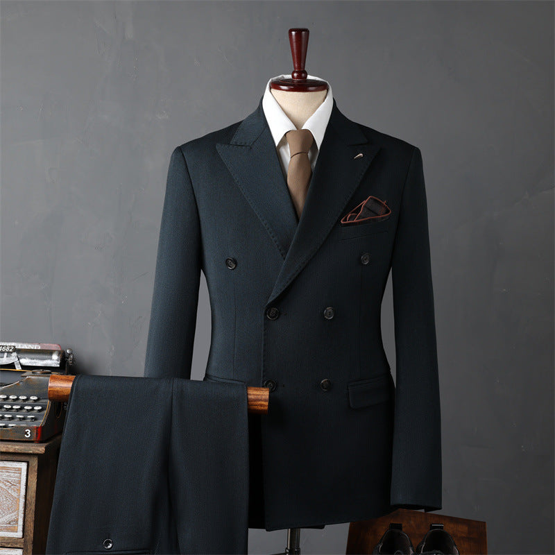 Men's Double Breasted Suit Business