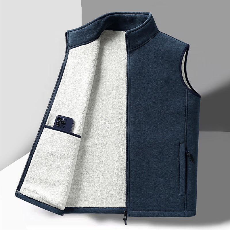 Fleece Sweater Polar Fleece Fleece-lined Thickened Vest Coat