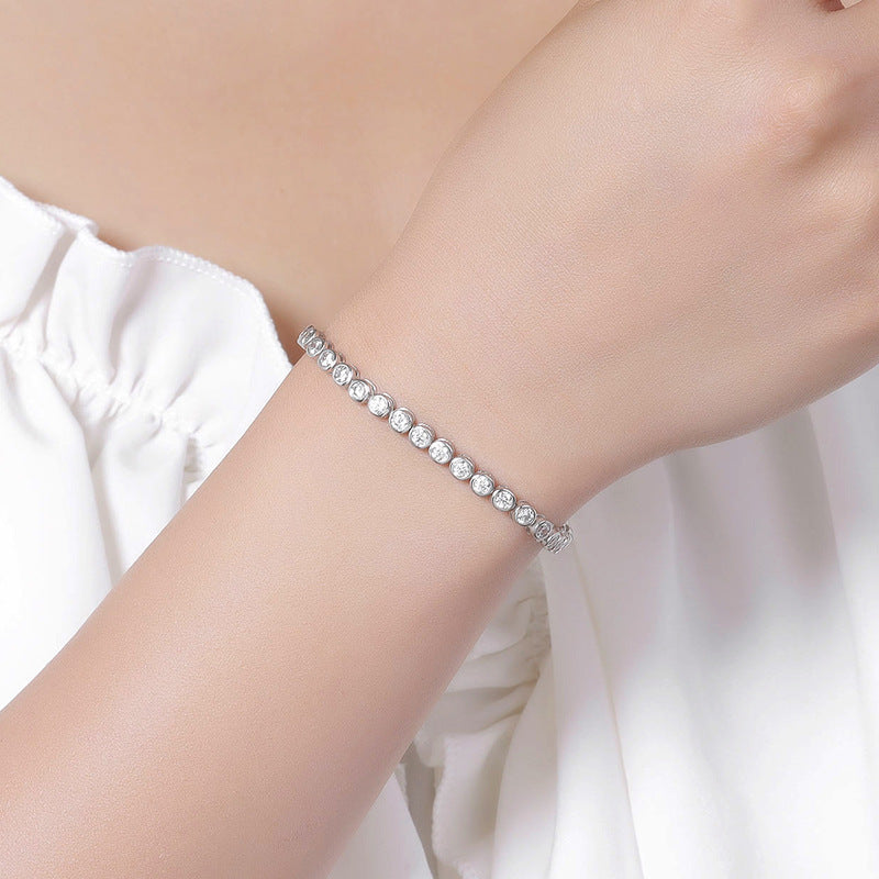 Bubble Diamond Diamond Bracelet Women's Sterling Silver