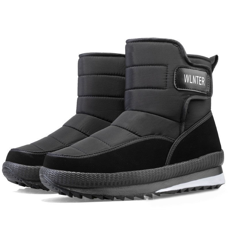 Winter Thickened Non-slip Warm Cotton Shoes Fleece-lined Outdoor Snow Boots