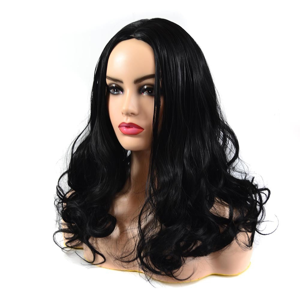 Wig Female Middle Point Big Wavy Long Curly Hair Headgear