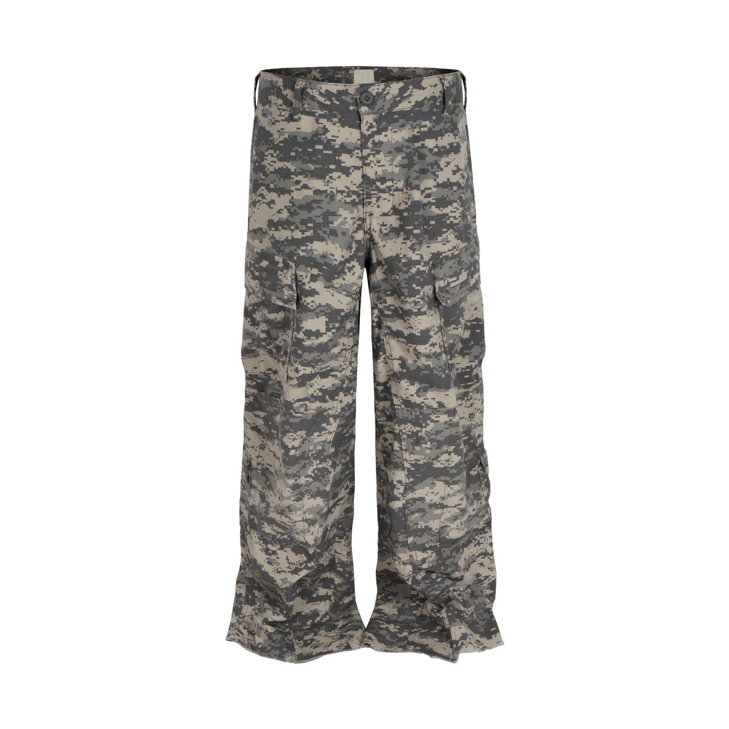 Digital Camouflage Workwear Straight Drawstring Leisure Pants